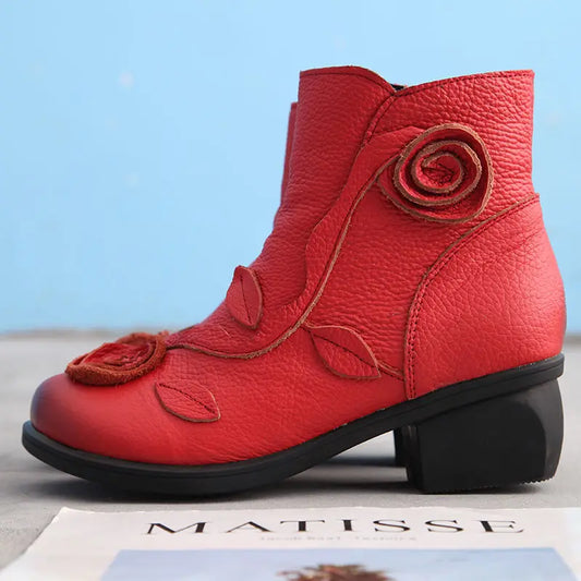 Rosetta Ankle Boots — Elegance That Blooms From Within