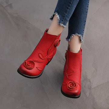 Rosetta Ankle Boots — Elegance That Blooms From Within